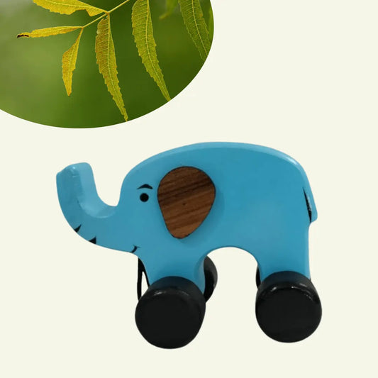Wooden  Pull Along Elephant Toy mamakart toys