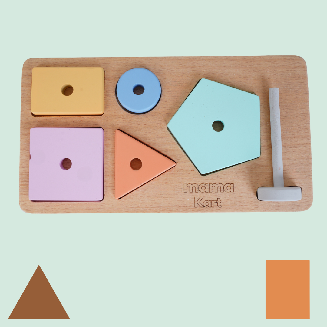 Wooden shape sorter | Mamakarttoys